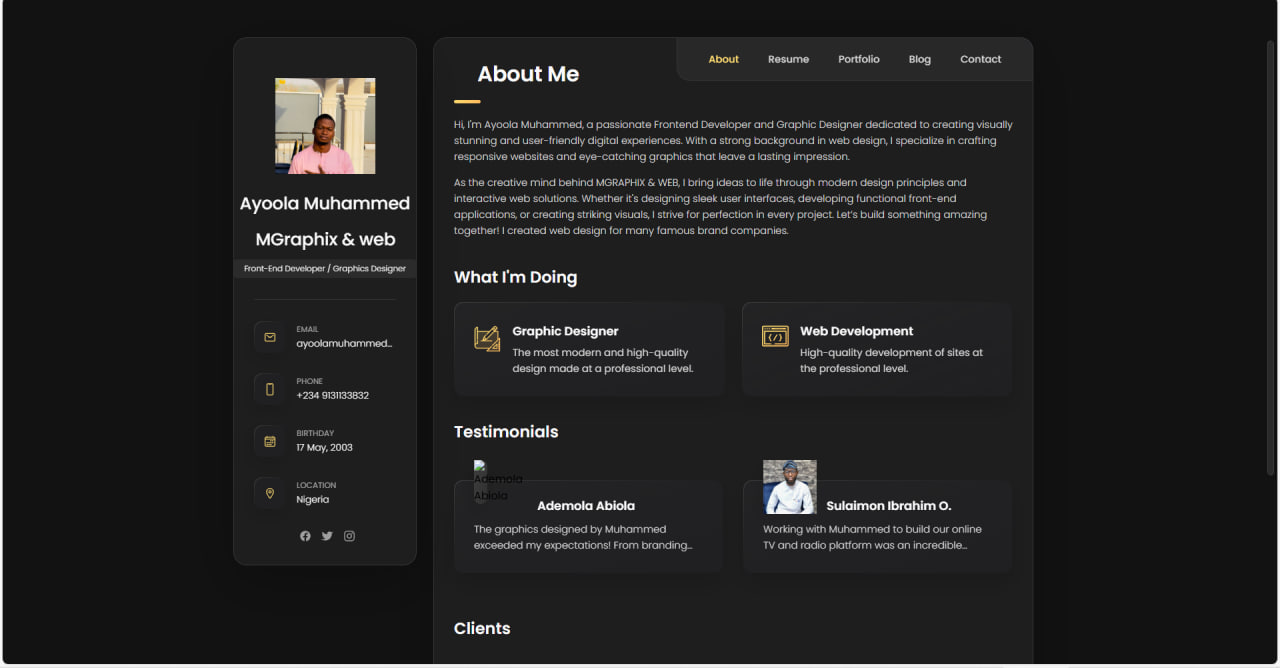 My First Portfolio Website