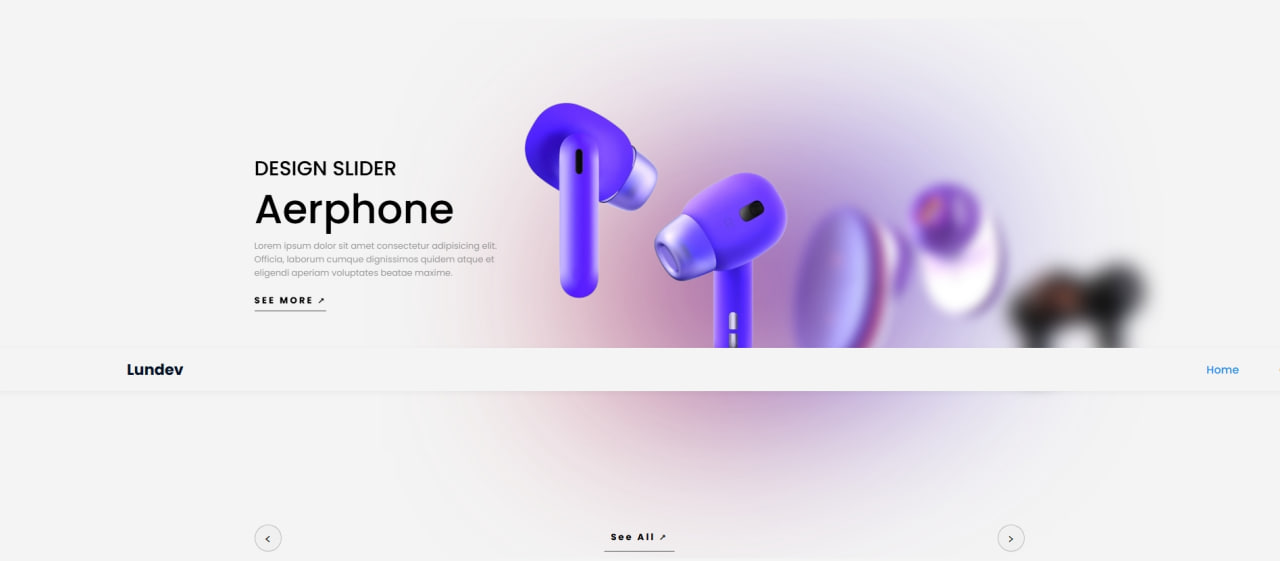 Animated Product Slider