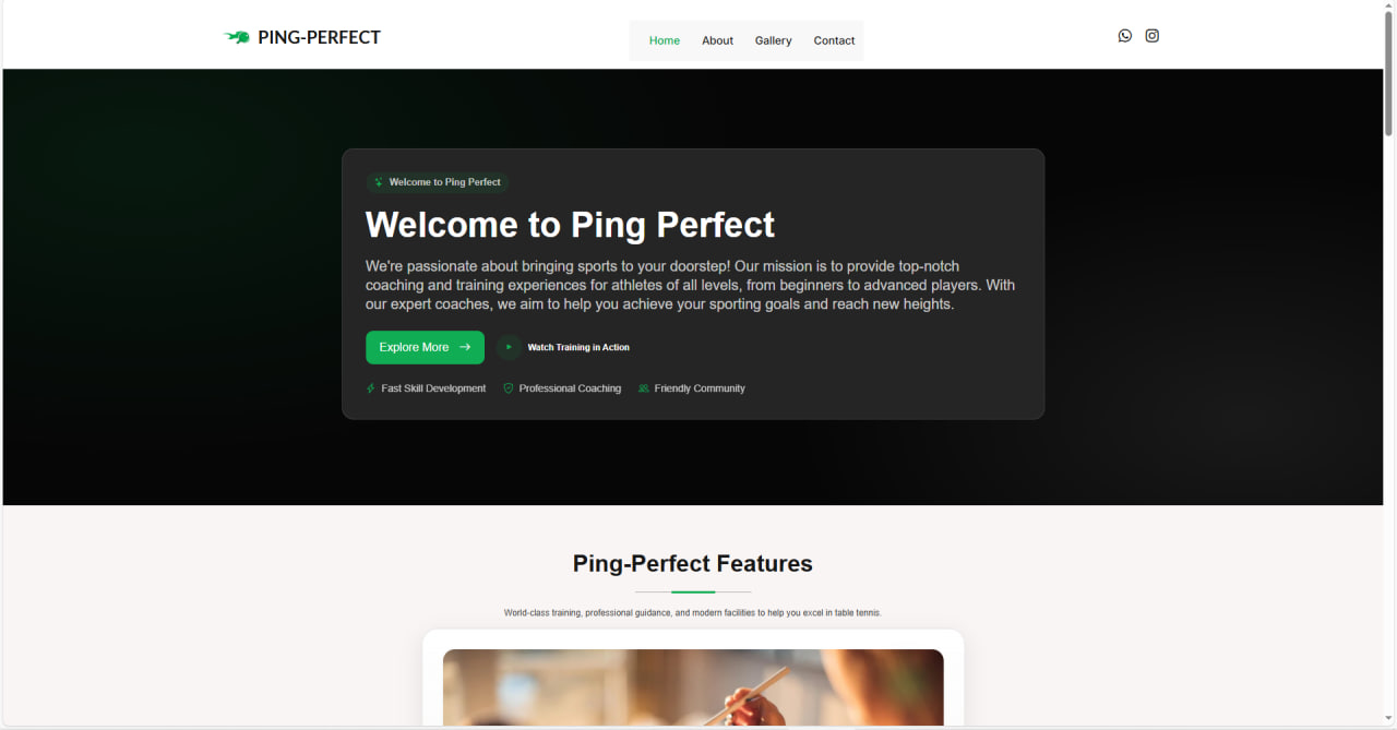 Ping-Perfect – Table Tennis Hub
